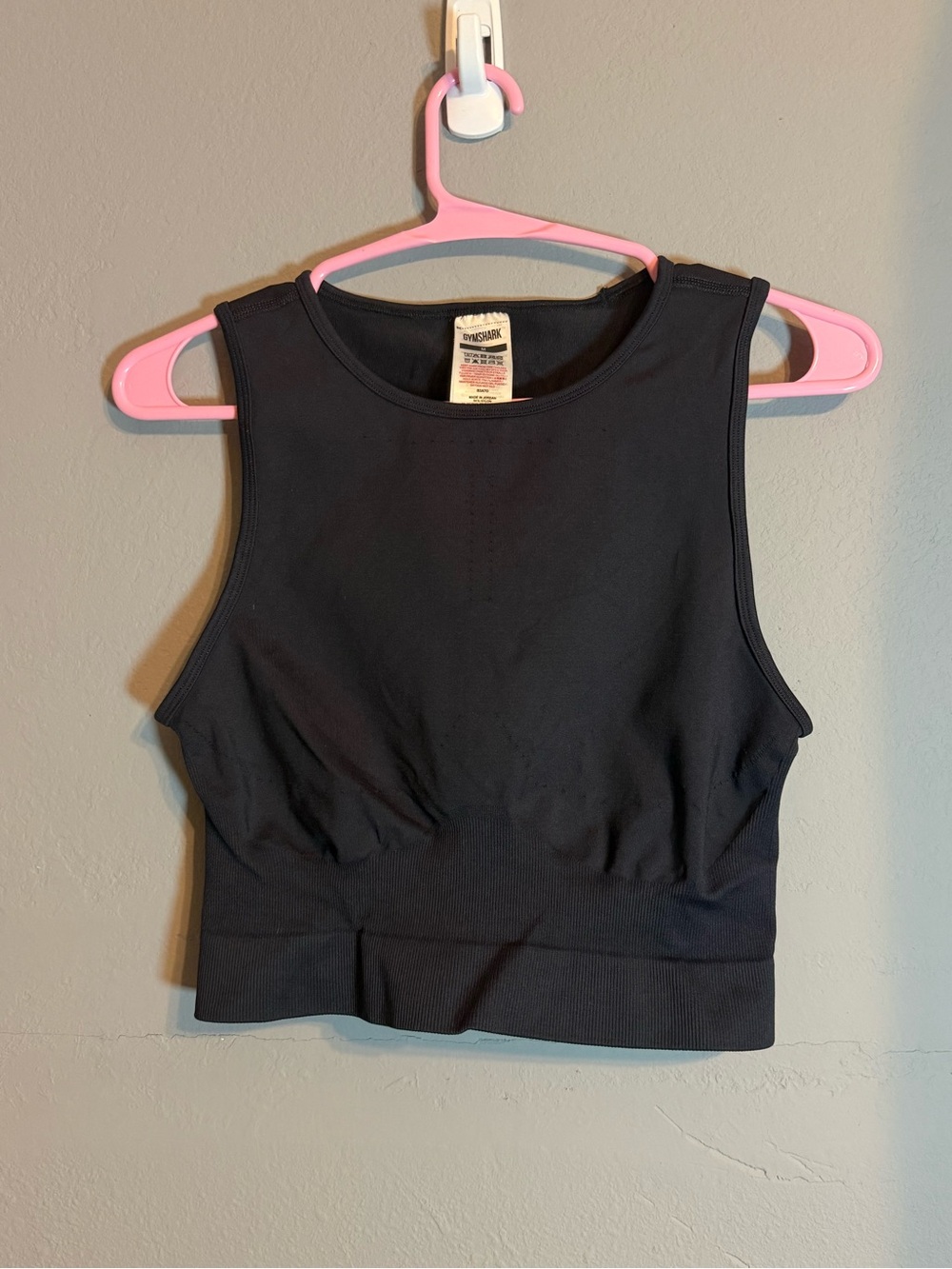 Gymshark Black Cropped Athletic Tank